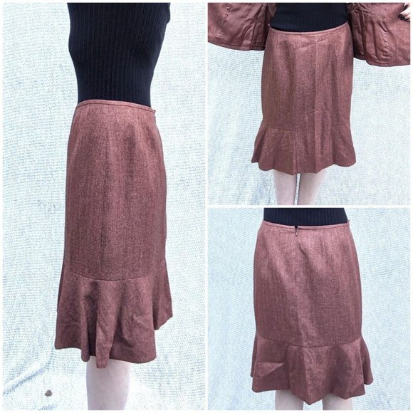 vintage 90s coord 2 piece blazer and skirt suit set collections for le suit 10p - Picture 4 of 4